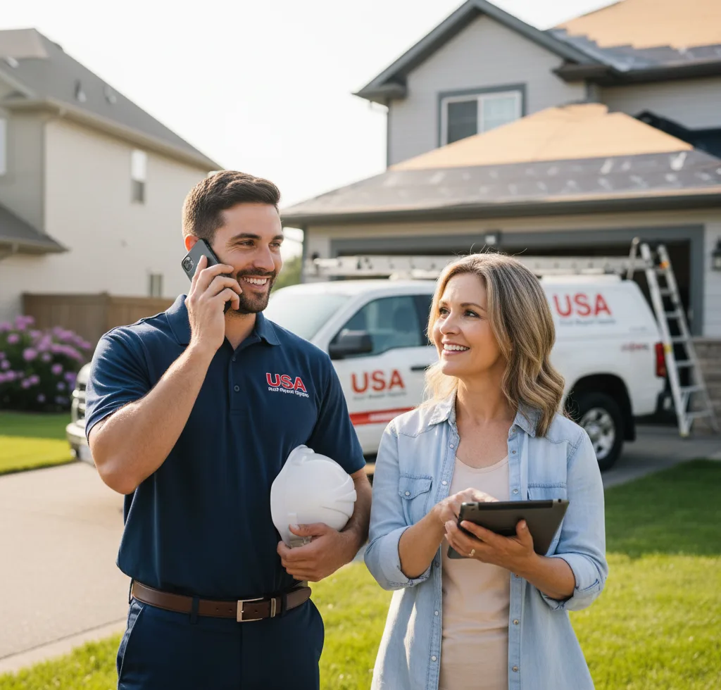 USA Roof Repair Experts customer support in Willis